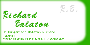 richard balaton business card