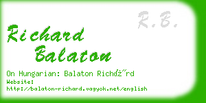 richard balaton business card